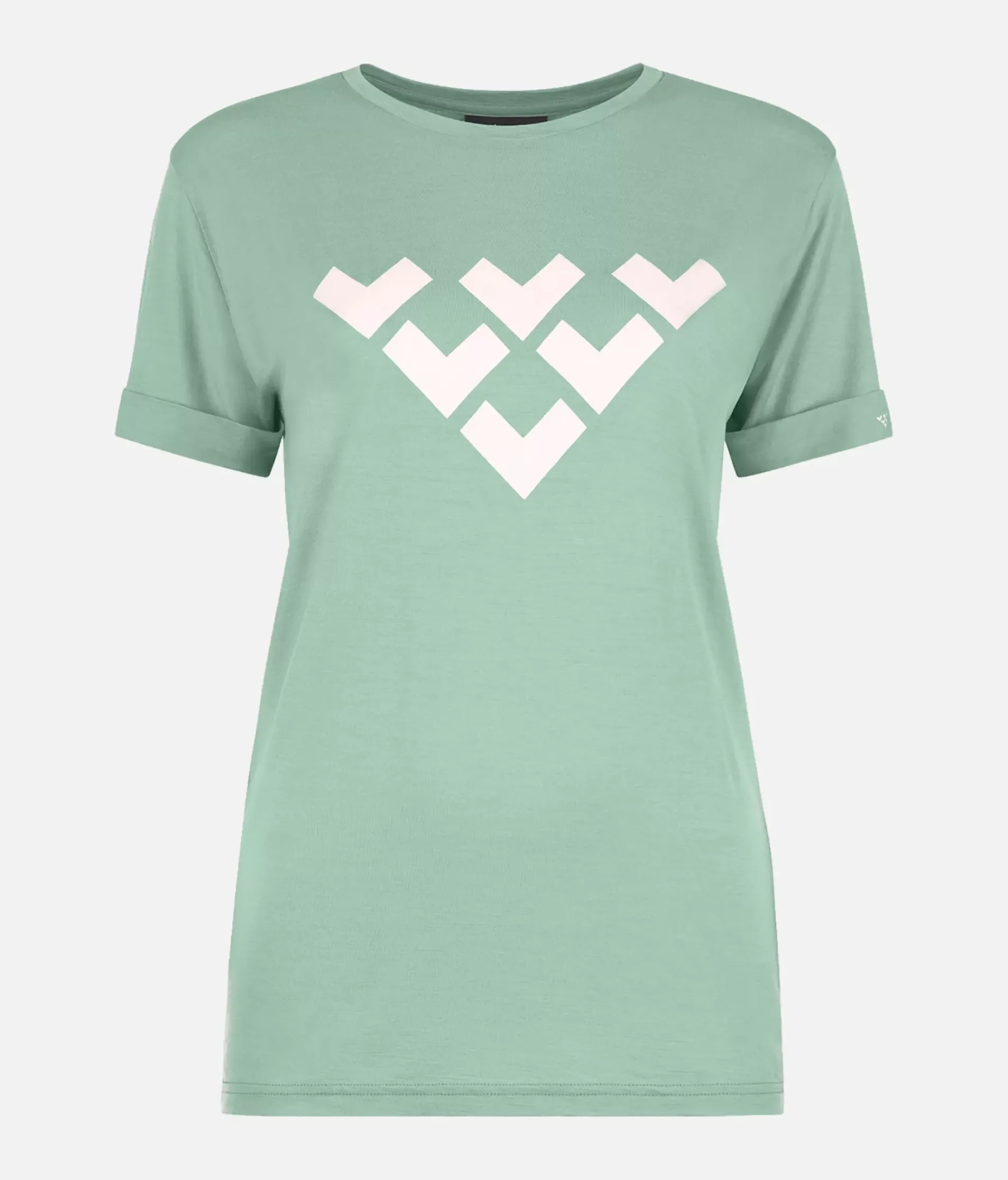 T-Shirt Femme Chevron Merino Blend Manches Courtes