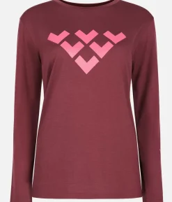 T-Shirt Femme Merino Manches Longues Chevron