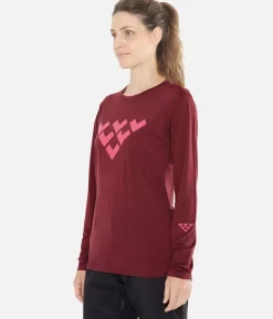 T-Shirt Femme Merino Manches Longues Chevron