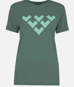 T-Shirt Femme Merino Manches Courtes Chevron