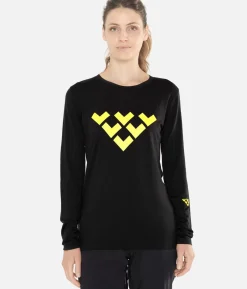 T-Shirt Femme Merino Manches Longues Chevron