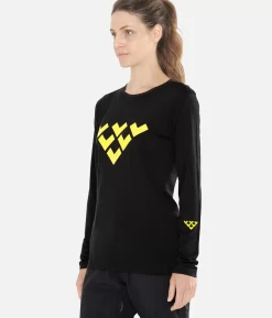 T-Shirt Femme Merino Manches Longues Chevron