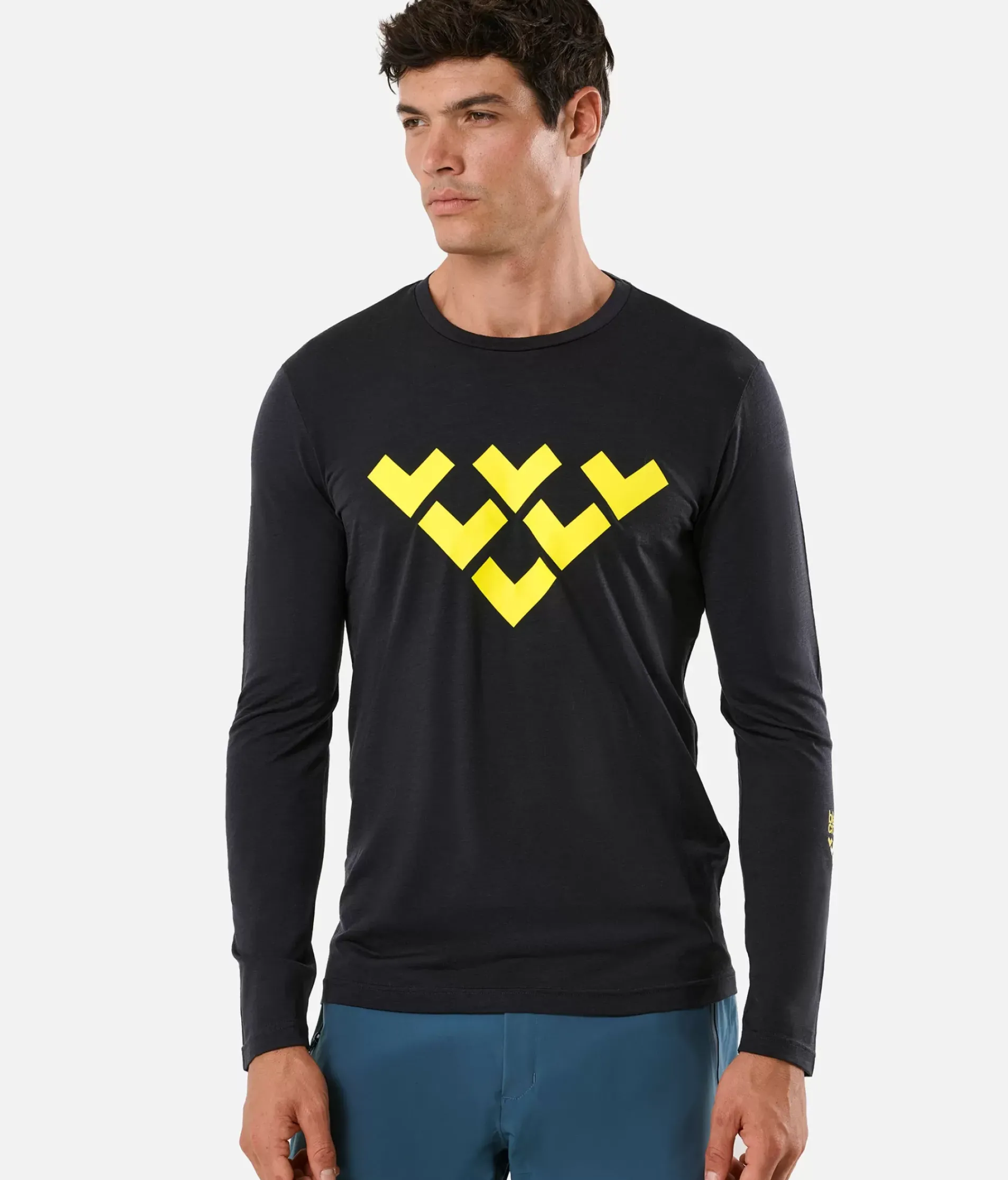 T-Shirt Homme Chevron Merino Blend Manches Longues