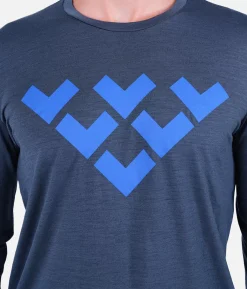 T-Shirt Homme Chevron Merino Blend Manches Longues