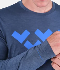 T-Shirt Homme Chevron Merino Blend Manches Longues