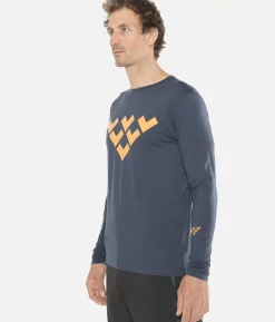 T-Shirt Homme Merino Manches Longues Chevron