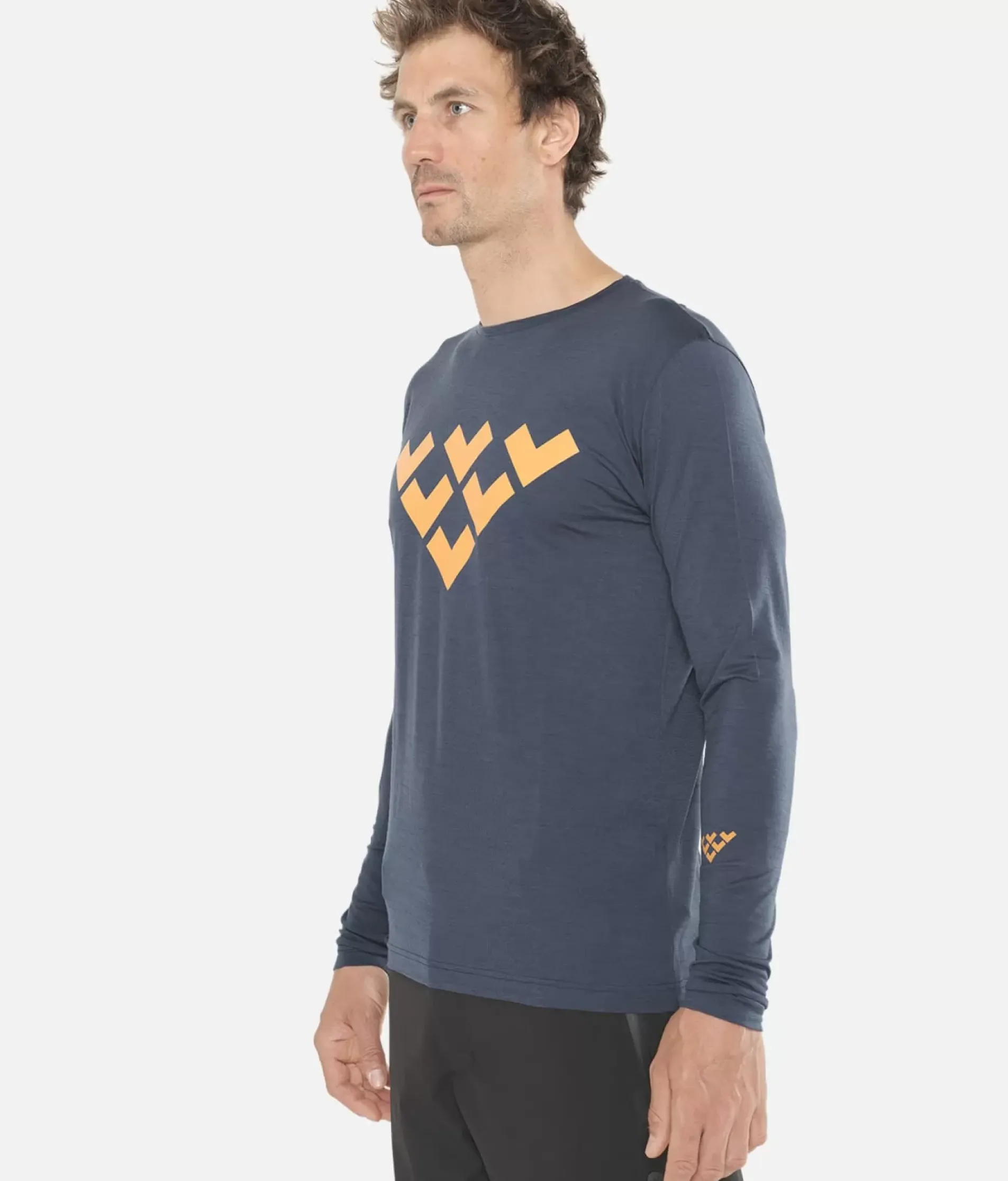 T-Shirt Homme Merino Manches Longues Chevron