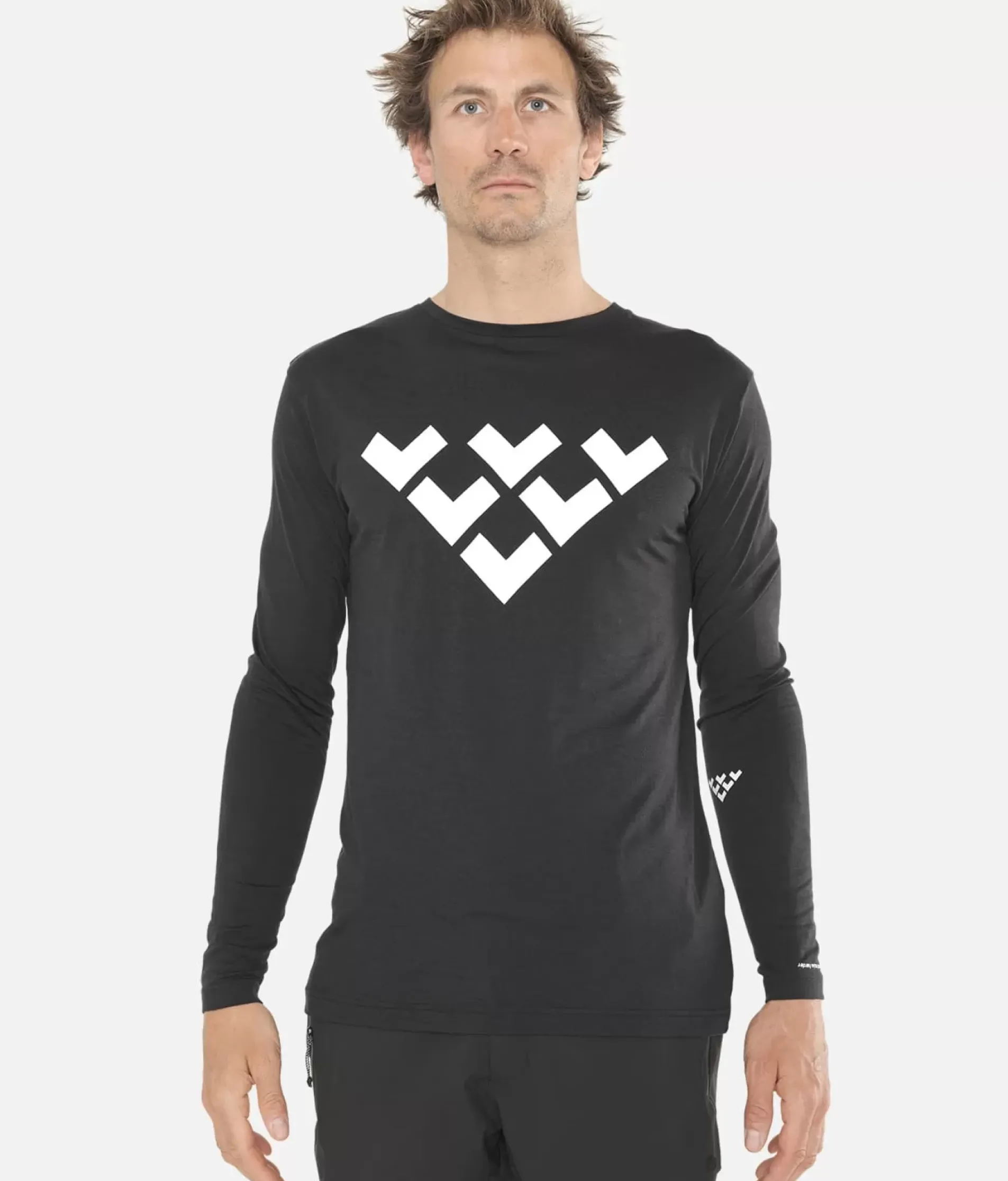 T-Shirt Homme Merino Manches Longues Chevron