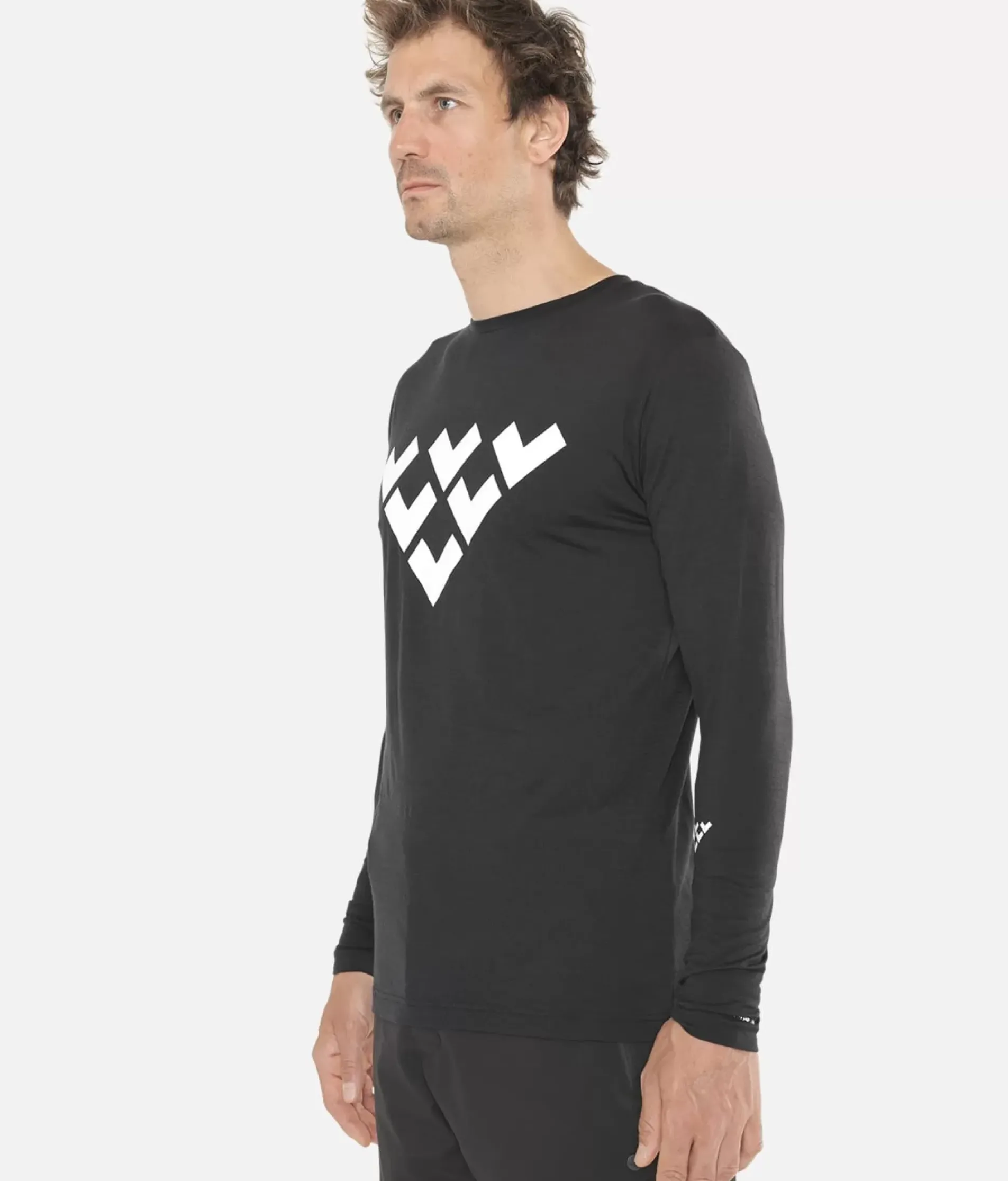 T-Shirt Homme Merino Manches Longues Chevron