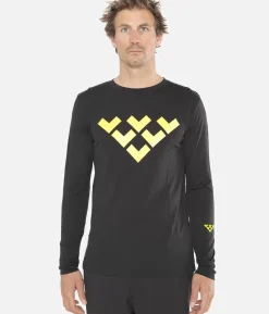 T-Shirt Homme Merino Manches Longues Chevron