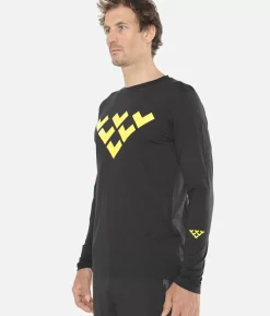 T-Shirt Homme Merino Manches Longues Chevron