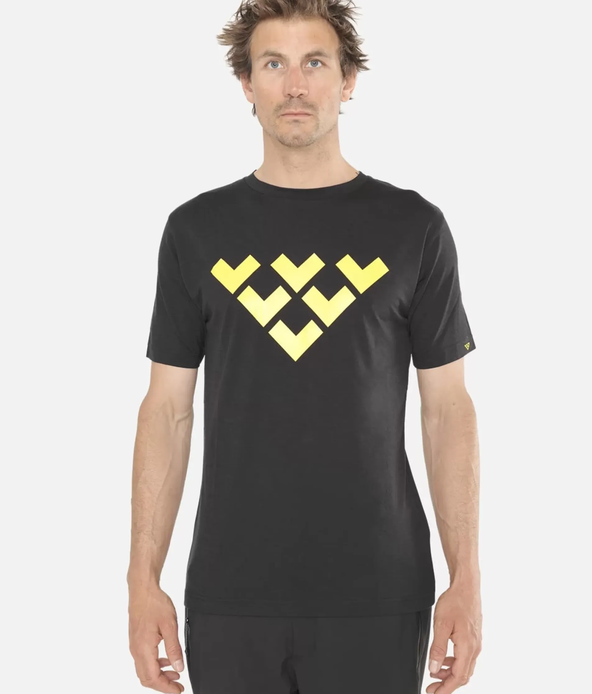 T-Shirt Homme Merino Manches Courtes Chevron