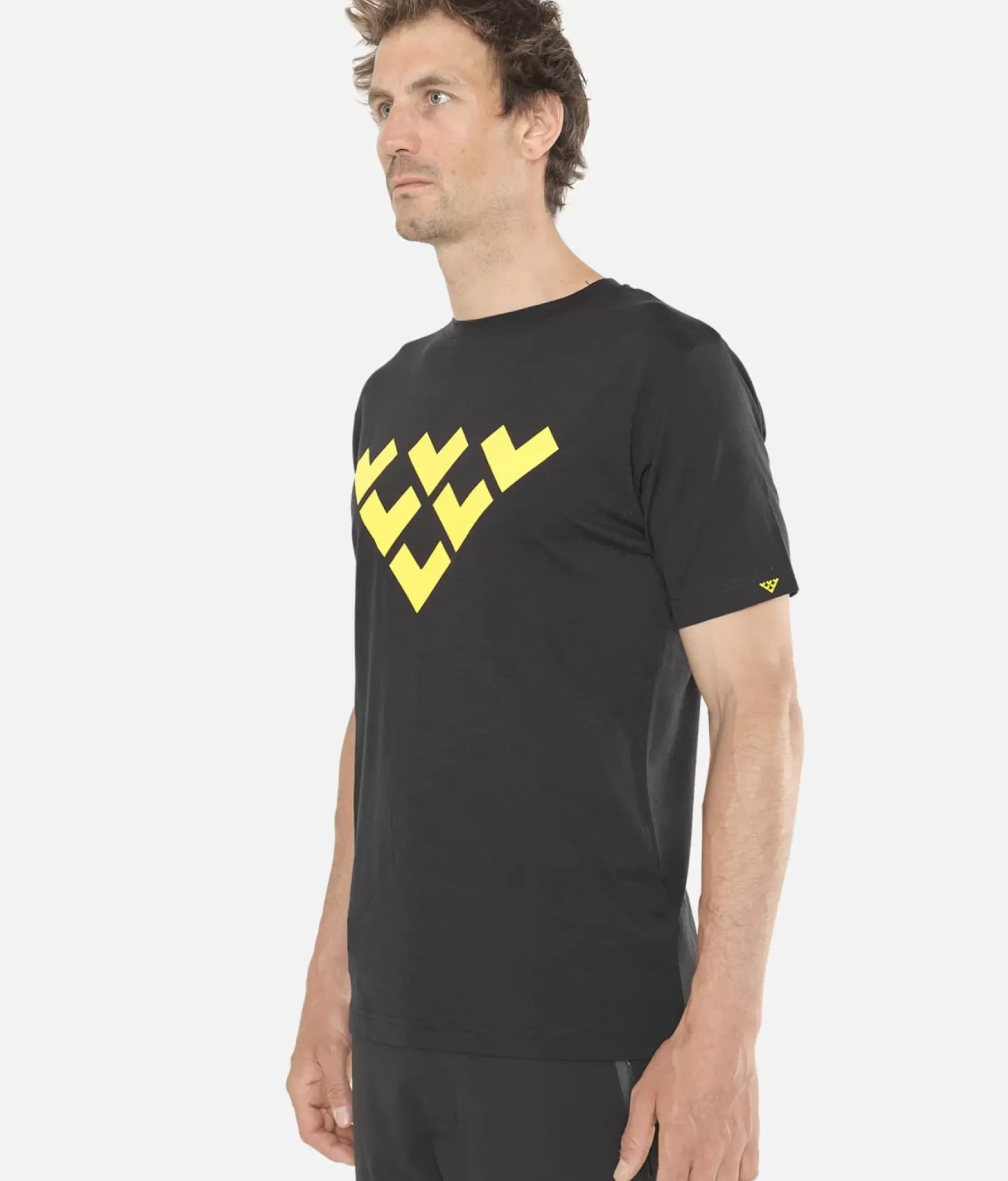 T-Shirt Homme Merino Manches Courtes Chevron